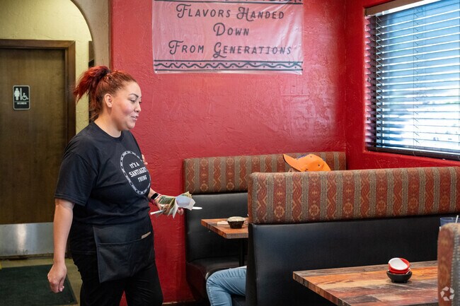The staff is welcoming at Santiago Mexican restaurant.
