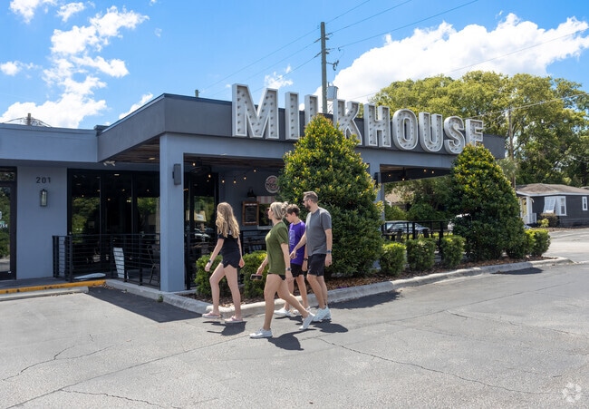 Milk District's Milkhouse has several options for food, coffee, and lounging.