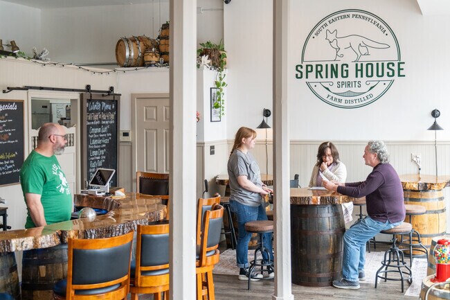 Spring House Spirits serves Atglen residents farm distilled spirits in nearby Parkesburg.
