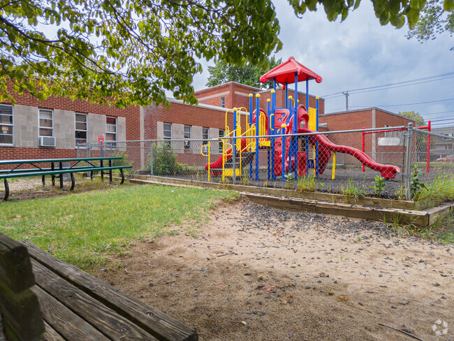 St. Helens School playground is also very bright and inviting to children.