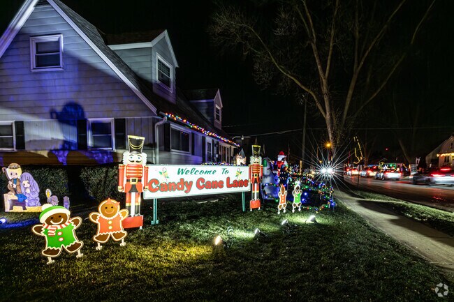Candy Cane Lane near Orchard Hills raises funds for cancer research each year.