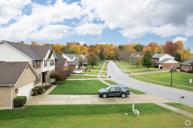Many neighborhoods in Stonebridge have large 2-story brick homes.