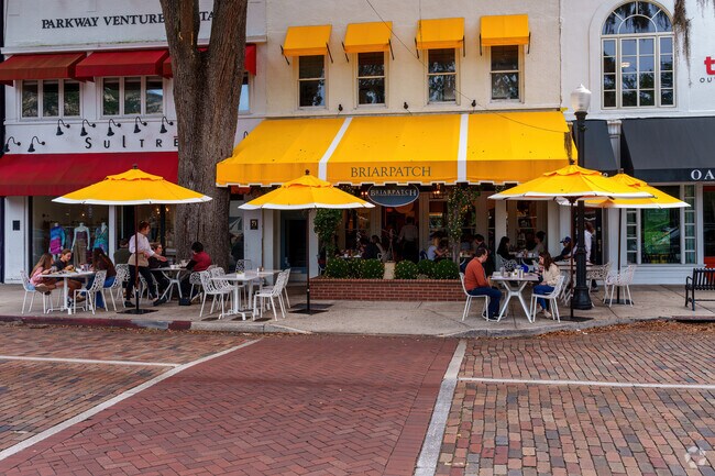 The Briarpatch on Park Avenue, Winter Park, is renowned for street-side dining and breakfast.