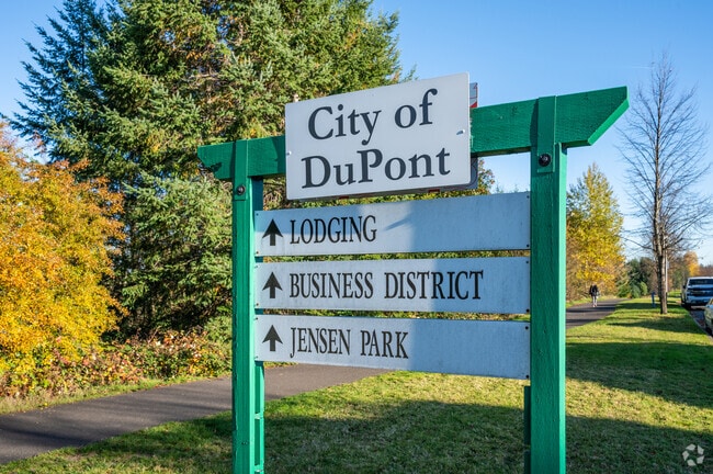 DuPont city signage can point you where you need to go.