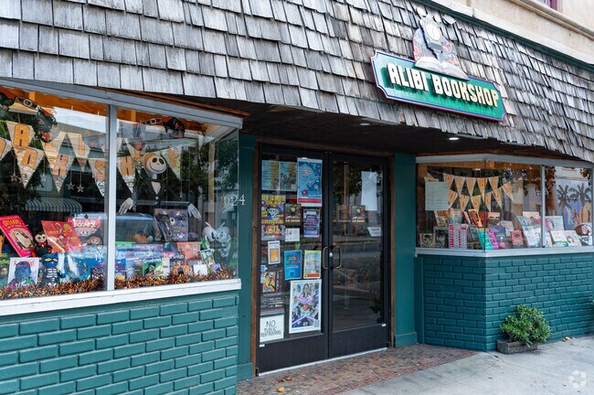 Downtown Vallejo shops include the Alibi Bookstore which shares previously banned books.