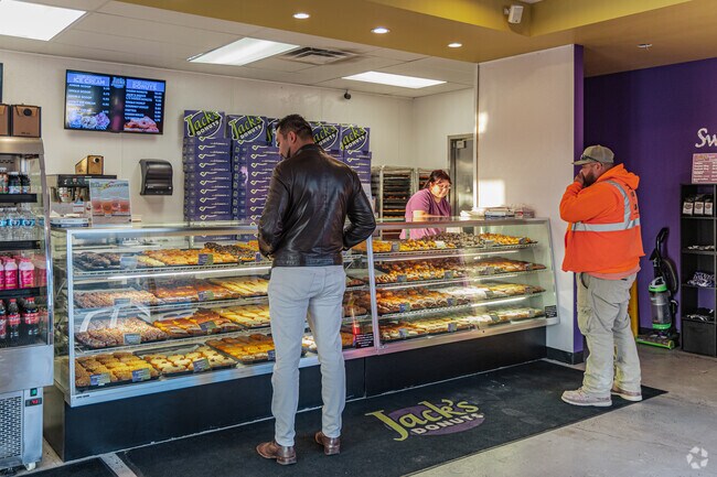 Vinton Woods residents order boxes of donuts from Jack's, for their coworkers.