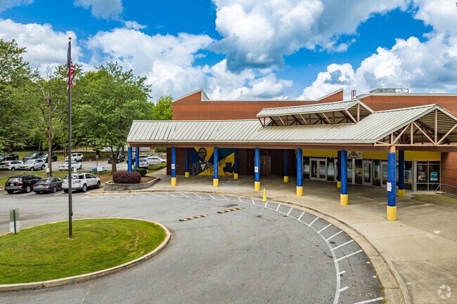 Driveway at Paul L Dunbar Elementary School in Atlanta.