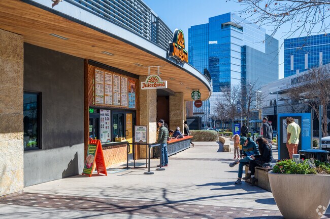 The Domain shopping center's vibrant atmosphere complements Crestview.