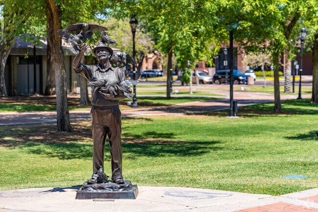 Admire the artistic statues in Murphy Park, adding charm to Downtown Glendale.