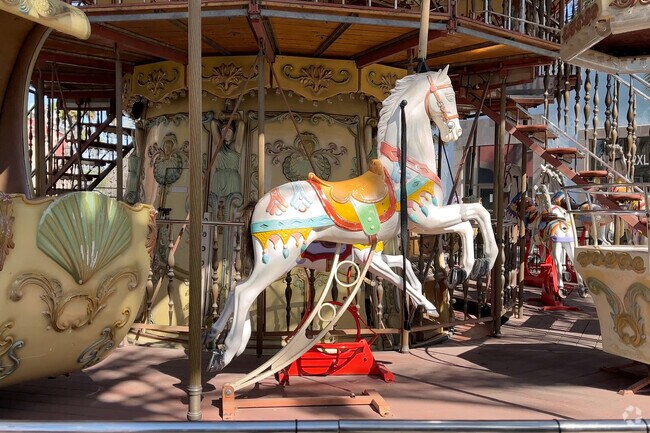 Children love the carousel in Lynwood Park.