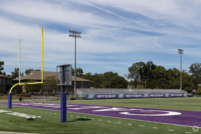 Calvary Day School is home to several athletic fields, including a football field.