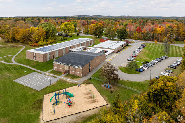 Turkey Hill Elementary School in Lunenberg has plenty of room for students to exercise outdoors.