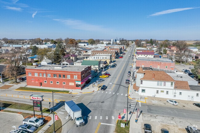 Postville city center features a walkable downtown with shops.