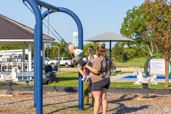 Josephine City Park features a playground and swing sets.
