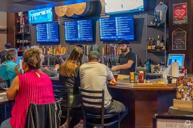 Keg & Cow located in The Shops at Surfside is the perfect spot for a burger and a brew.