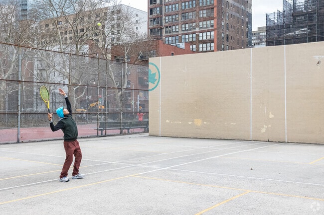 Local residents of Kips Bay stay in shape all year at St Vartan's Park.