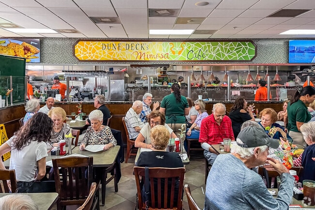 Dune Deck's Mimosa Cafe is a local favorite of residents from Valencia Pointe.