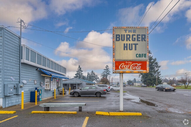 The Burger Hut Cafe is an iconic classic 50's diner in Hubbard, OR.