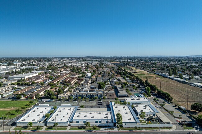A bird's eye view of the entire campus at Howard Tanner School in Paramount.
