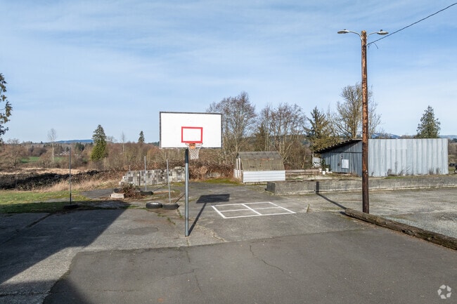 Arlington Christian School basketball court.