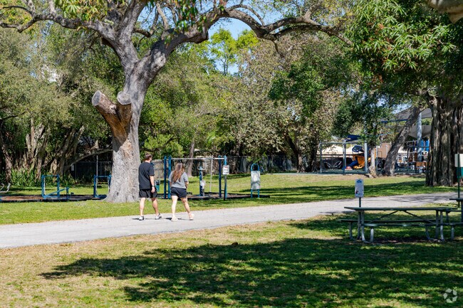 El Portal residents are a short drive from Legion Park and its large banyan trees.