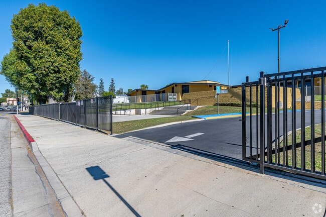 A view of the drop off area at Monte Vista Middle School in Whittier