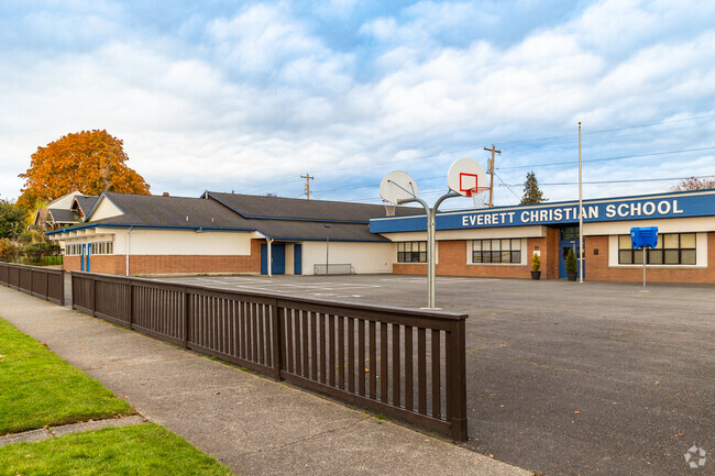 Everett Christian School is located in the Riverside neighborhood of Everett.