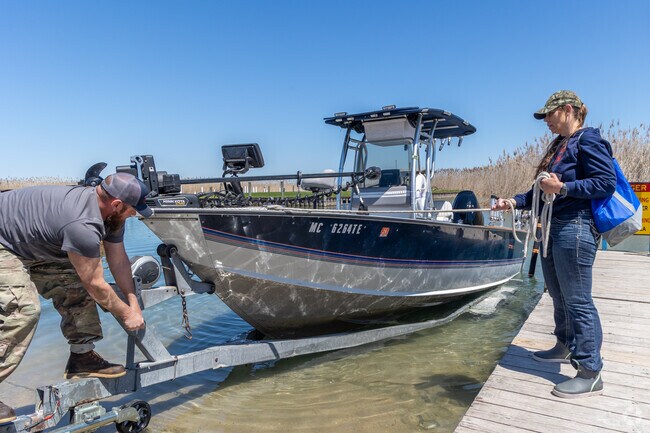 Boat retrieval is a charm at Deckers DNR Boat Ramp in Pearl Beach.