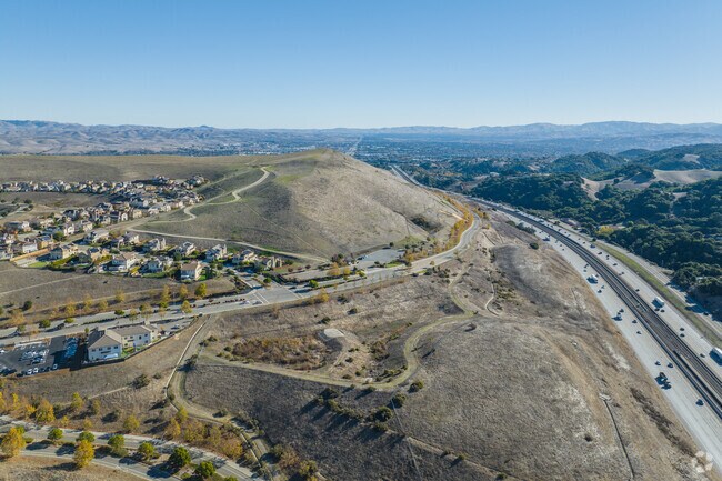 Interstate 580 runs below this neighborhood.