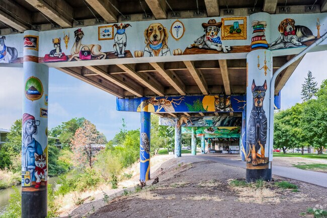 Greenhills Estates is decorated with fun and beautiful murals.