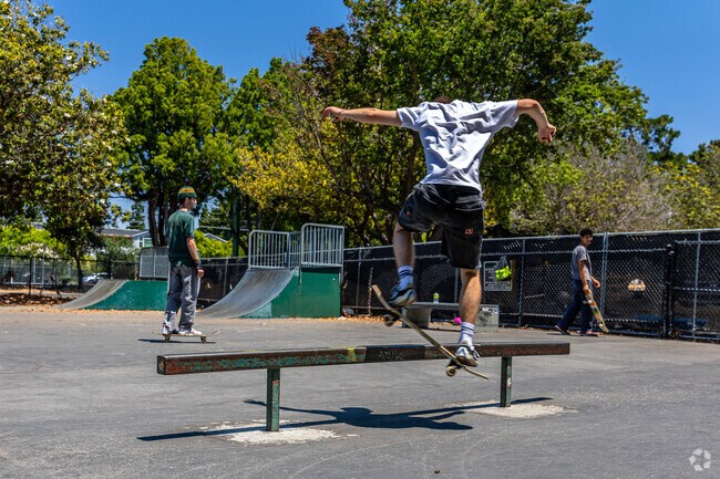 The skatepark in Rengstorff Park is popular and well-appointed among Mountain View West youth.