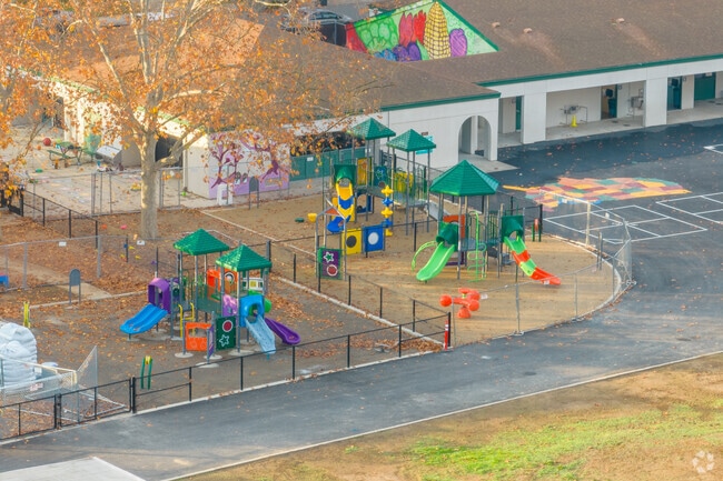 The playground at Bret Harte Elementary School is a lot of fun for students.