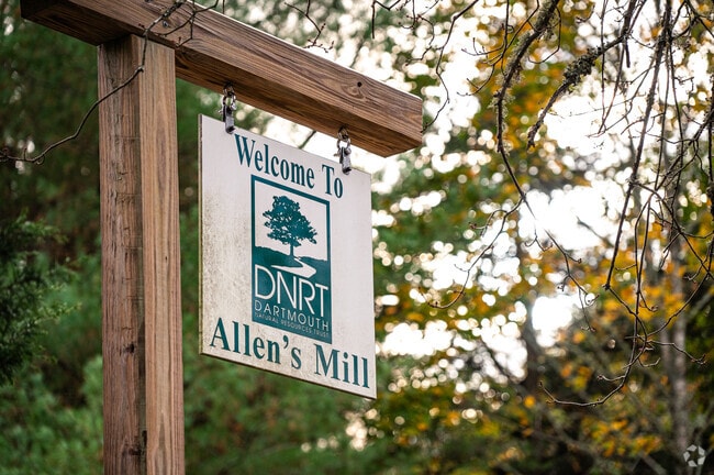 Stop by Allen's Mill for a well preserved grist mill and a running river running through it.