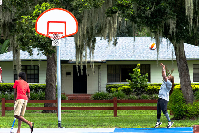 Nye Jordan Park is a local gathering spot for pick up basketball games.