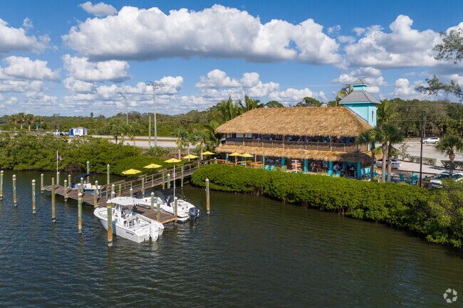 The Nokomis Sunset Hut faces West over the water for amazing sunset dining.