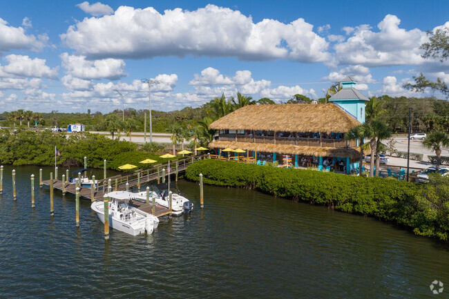 The Nokomis Sunset Hut faces West over the water for amazing sunset dining.
