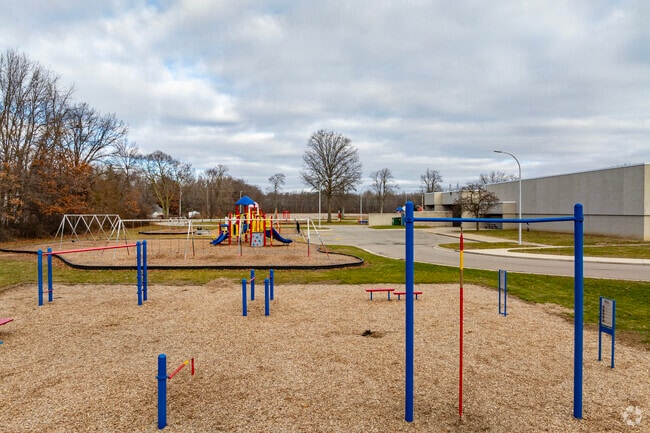 Main playground and play area at Barth Elementary School.