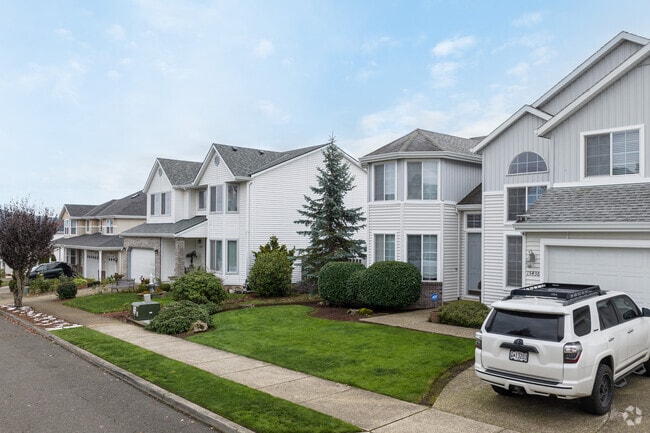 A row of recently constructed homes in Pleasant Valley.