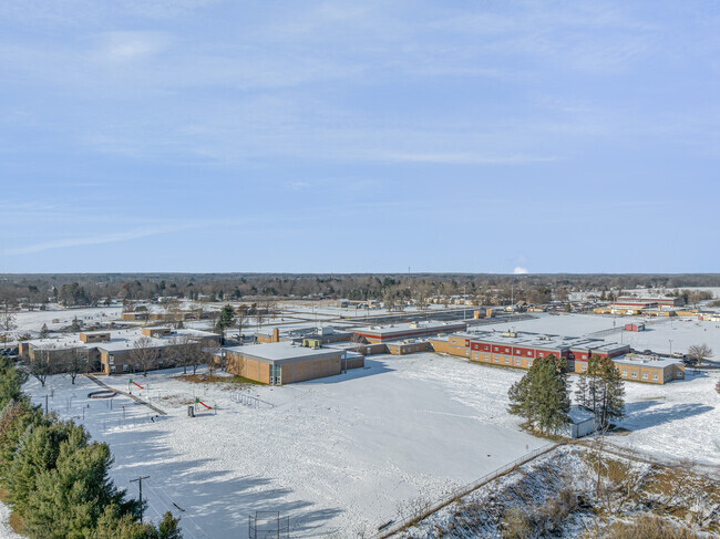 Eaton Rapids Middle School has a large recess area.