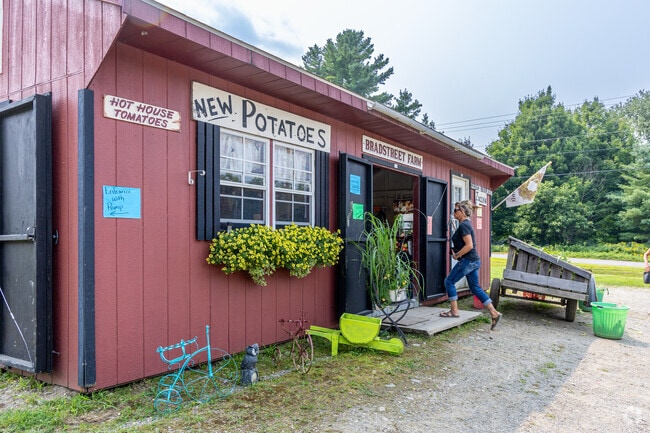 Pick up local, fresh fruits and vegetables at the Bradstreet Farm stand in Newport.