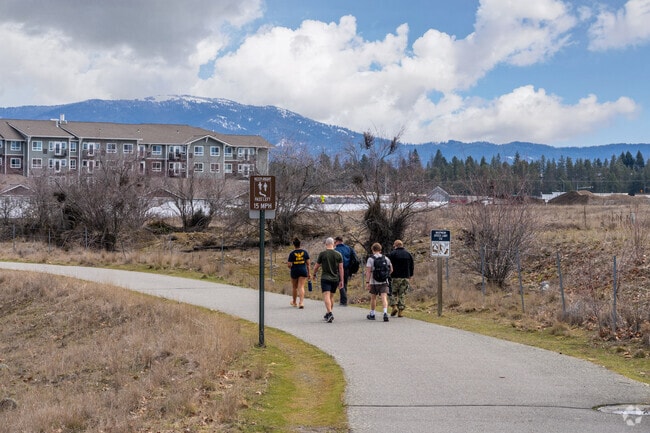 The Centennial trail follows the Spokane river near the Veradale neighborhood.