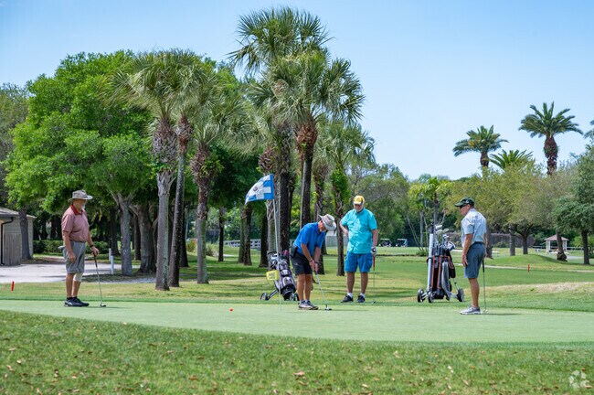 Enjoy the final putt of a morning round of golf at Largo Golf Course near Ridgecrest.