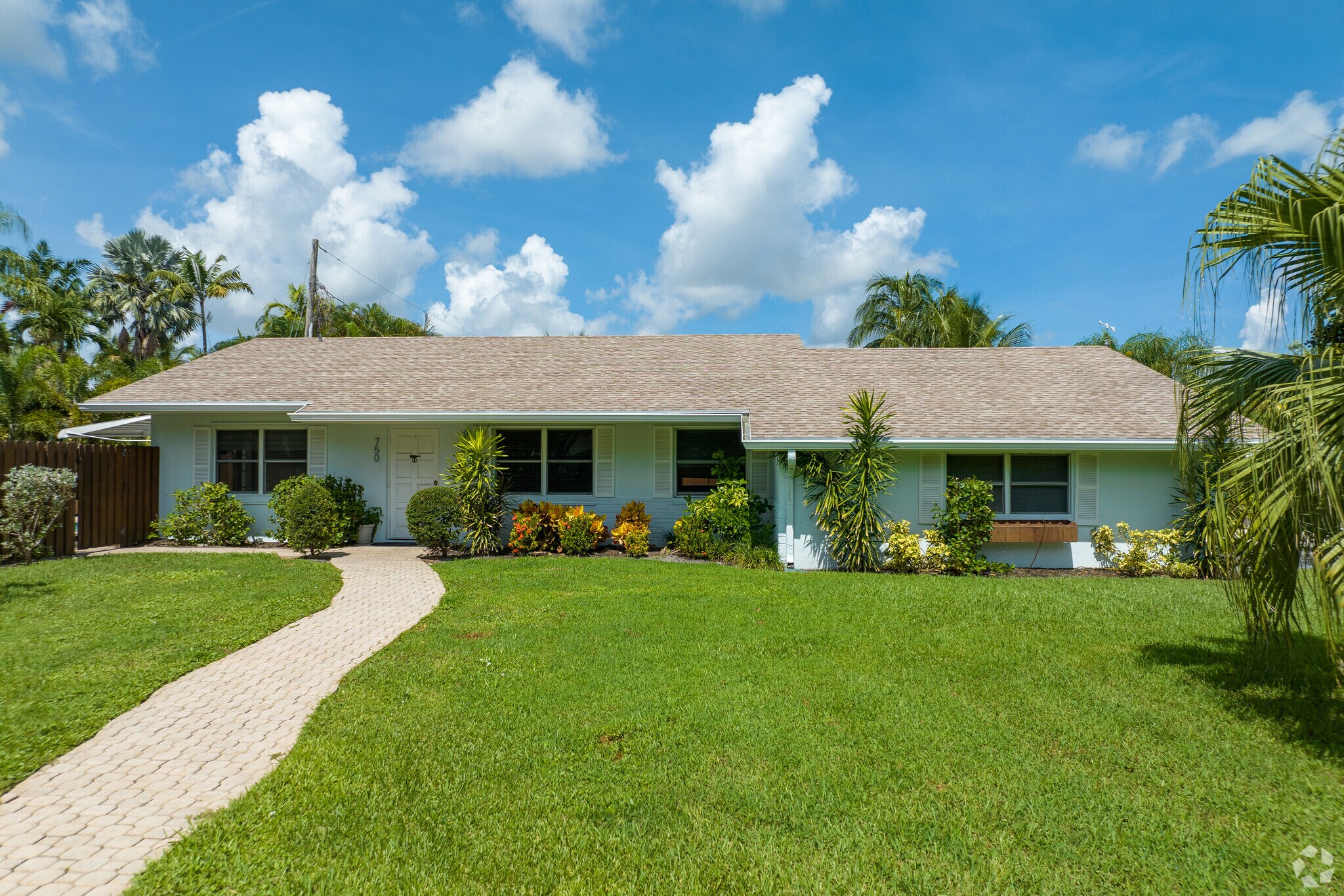 Well maintained ranch style homes are found in the residential area of Tropic Palms.