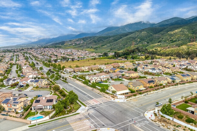 Aerial view of the foothill Coyote Canyon neighborhood.
