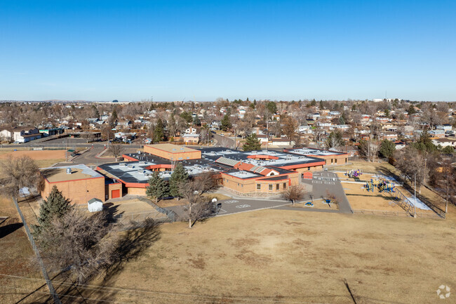 An overview of the rear of Westview Elementary School in Northglenn, Colorado.