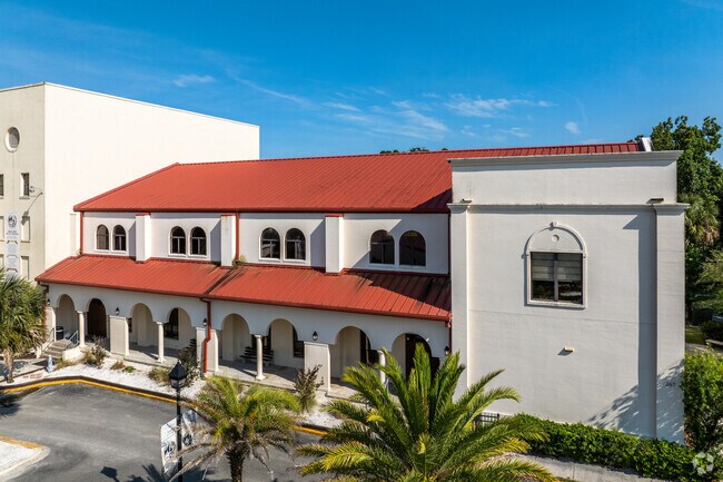 Enjoy the historic construction of Cathedral Parish School.