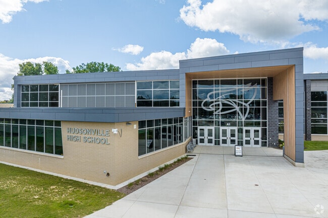 Hudsonville High School was renovated in 2024 to include new classrooms and an indoor track.