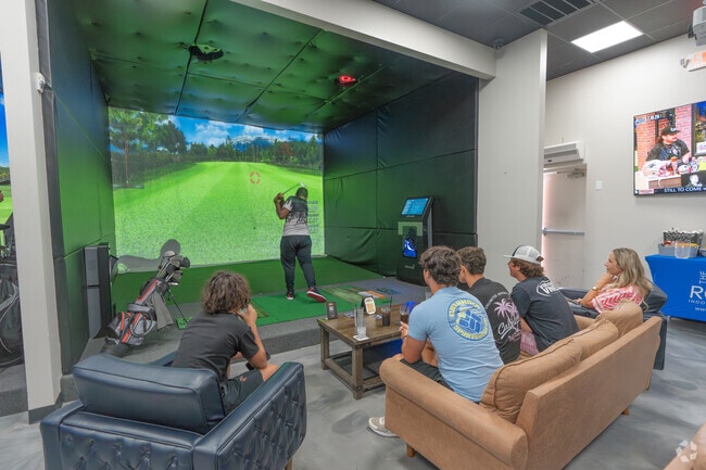 Stone Gate residents take their friends to The Daly Round, a golf simulator and restaurant.