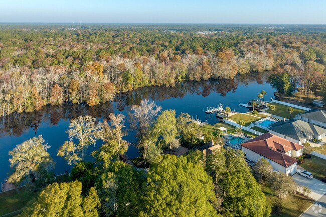 There are many green spaces around neighborhoods in Forestbrook.