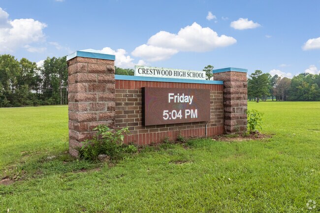 Crestwood High School is centrally located near residential neighborhoods.